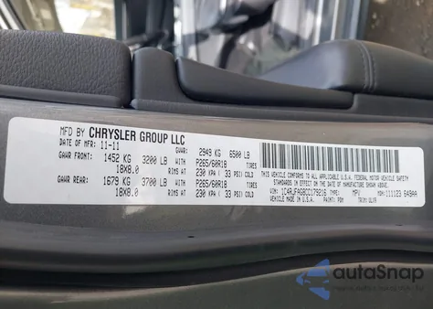 2012 Jeep Grand Cherokee Laredo from USA, damaged, VIN 1C4RJFAG8CC179216